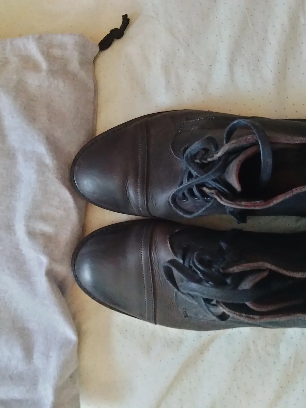 Allen Edmonds Patton Grey Leather Lace-Up Boots Size 9